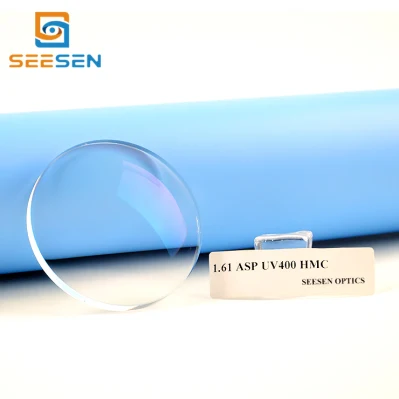 High Index 1.61 ASP UV400 HMC/Shmc EMI MR-8 Single Vision Lente ottica