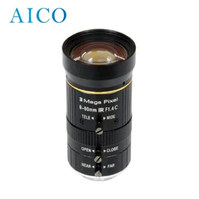 8.0mm-50mm 1/2.5&quot; F1.4 Manuale IRIS 3 megapixel attacco C varifocal Obiettivo lente lente lente con zoom per telecamera CCTV
