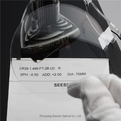  Lenti ottiche per occhi CR39 1.499 Flat Top UC Bifocal Lenti in occhiali di fabbrica