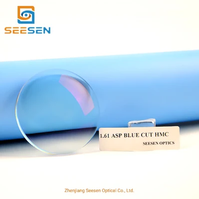 Produttori di lenti ottiche in Cina 1.61 High Index Anti Blue Lenti ottiche in occhiali UV420 HMC all&prime;ingrosso