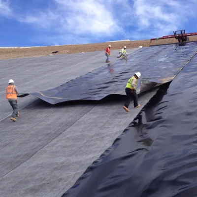 Fodera di plastica della diga di cemento di rivestimento di stagno di Patching di stagno di fattoria Rivestimento interno in HDPE geomembrana