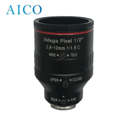  1/2&quot; formato F1.6 C-Mount manuale Iris 2.8-12 mm 3MP vari-Focal Lente in linea con zoom Verifocal Crmount Industrial Vision da 2,8 mm a 12 mm