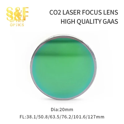 Diam. Produttore cinese S&amp;F Obiettivo da 20 mm 1.5-4&quot; CO2 laser GaAs per macchina per incisione per taglio laser CO2