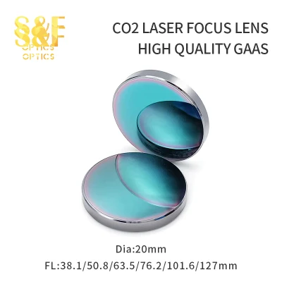 Diam. Produttore cinese S&amp;F Obiettivo da 20 mm 1.5-4&quot; CO2 laser GaAs per macchina per incisione per taglio laser CO2