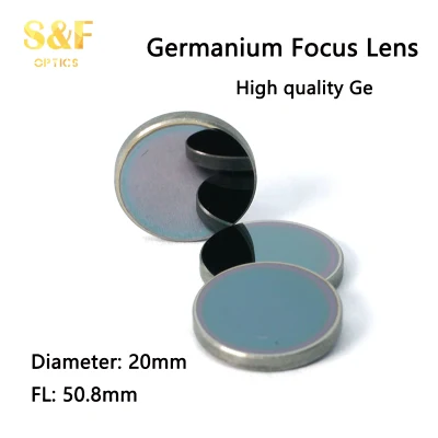Cinese Produttore diametro 20mm lunghezza focale 50,8mm fuoco a infrarossi germanio Lente per applicazioni a infrarossi