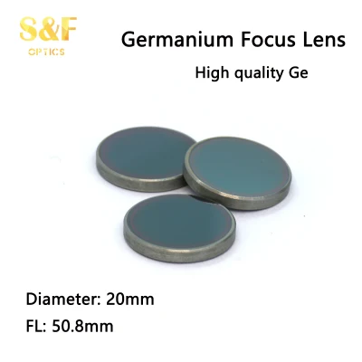 Cinese Produttore diametro 20mm lunghezza focale 50,8mm fuoco a infrarossi germanio Lente per applicazioni a infrarossi