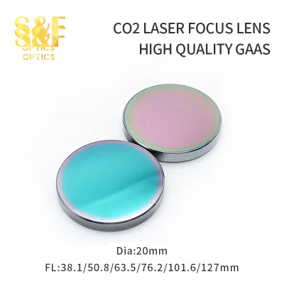 Diam. Produttore cinese S&amp;F Obiettivo da 20 mm 1.5-4&quot; CO2 laser GaAs per macchina per incisione per taglio laser CO2