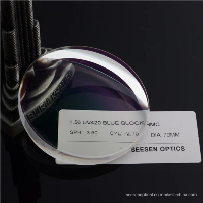 Occhiali lenti 1.56 resina anti Blue Light Block Cut Occhiali lenti Prezzo lente ottica oftalmica