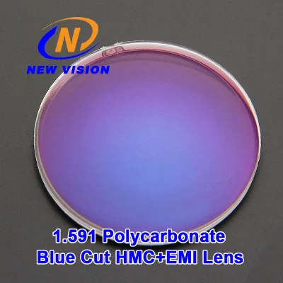 Lente PC Safe 1.591 in policarbonato di alta qualità con taglio blu HMC+EMI Lente ottica