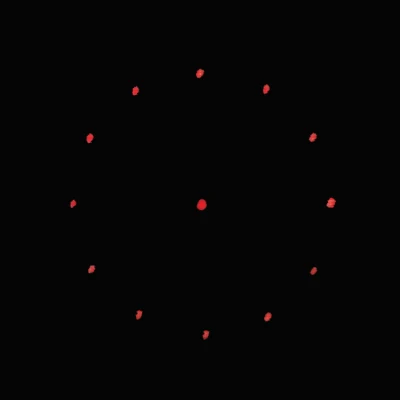 12 punti circolari piccole grigliate laser lente in plastica DOE