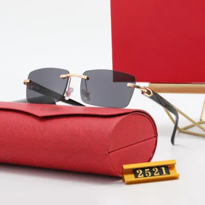 2024 Donna Tenda da sole uomo Occhiali da uomo Luxury Brand Small Frame Lente gradiente