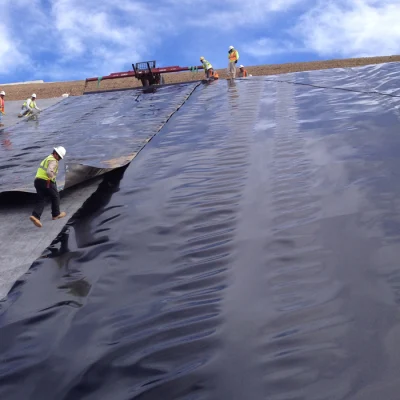 Fodera di plastica della diga di cemento di rivestimento di stagno di Patching di stagno di fattoria Rivestimento interno in HDPE geomembrana