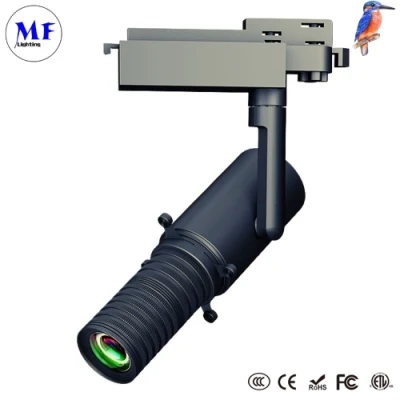 Proiettore con cornice da 30 W, proiezione Gobo, cornice per Creative Shaper, taglio completo Apparecchiatura di illuminazione Ra&gt;97 No Glare Shooter LED luce spot Track sagomabile Luce di carreggiata