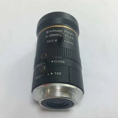 8.0mm-50mm 1/2.5&quot; F1.4 Manuale IRIS 3 megapixel attacco C varifocal Obiettivo lente lente lente con zoom per telecamera CCTV