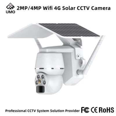 Videocamera wireless 2MP/4MP 4G/WiFi Zoom 4X a doppio obiettivo con solare Pannello