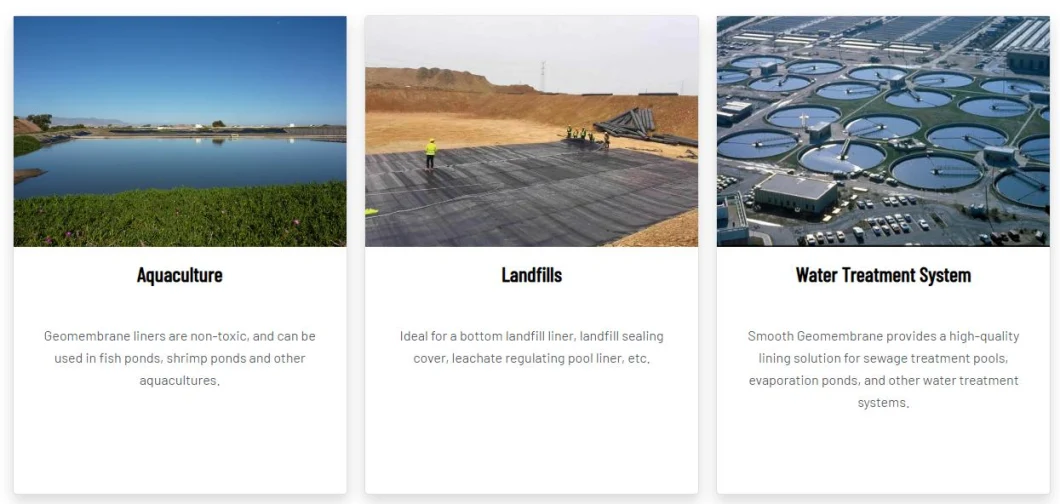Smooth 0.2mm-2.5mm Geomembrane Green Cost Price Sheet Polyethylene Waterproofing Membrane Lining for Landfill Site