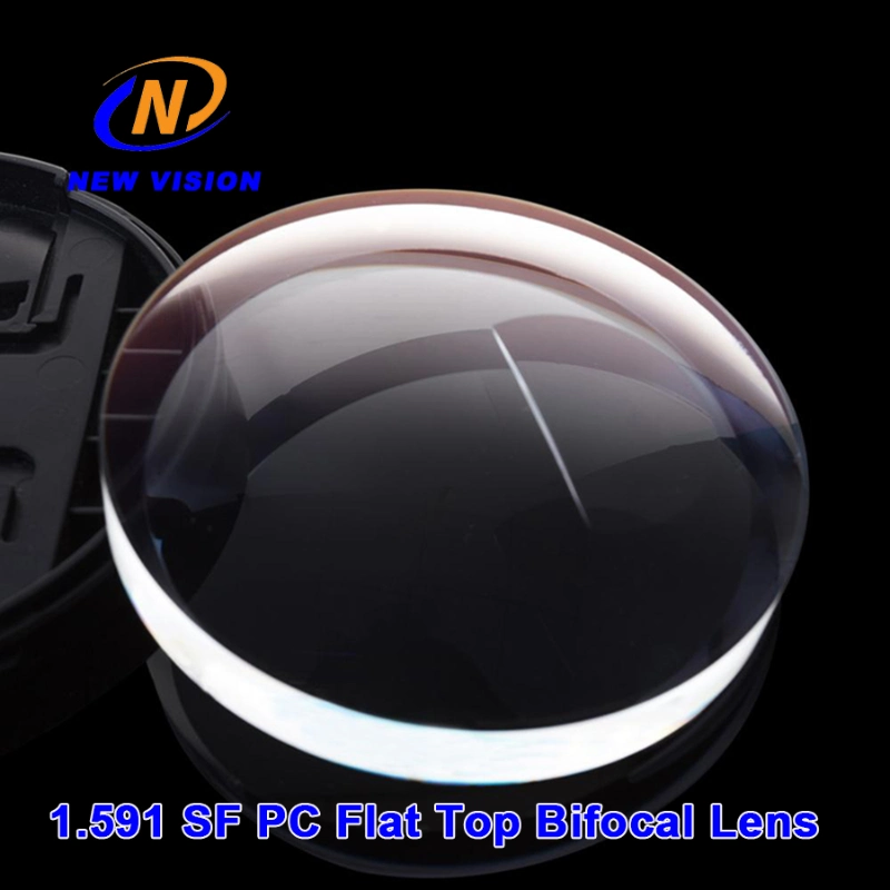 1.591 Semi-Finished Polycarbonated Flat Top Bifocal Hc Optical Lens