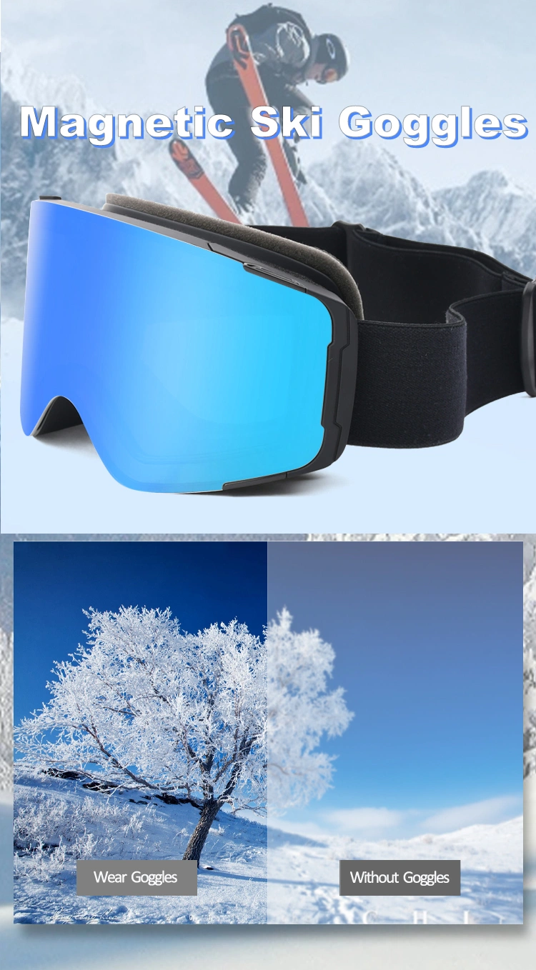 Custom Snow Goggles Polarized Anti Fog Photochromic Magnetic Wholesale Ski Goggles