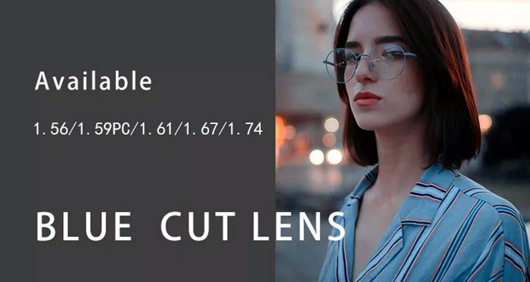 Blue Cut Optical Lens 1.56 Progressive Photochromic Multi Coated Optical Stock Lenses