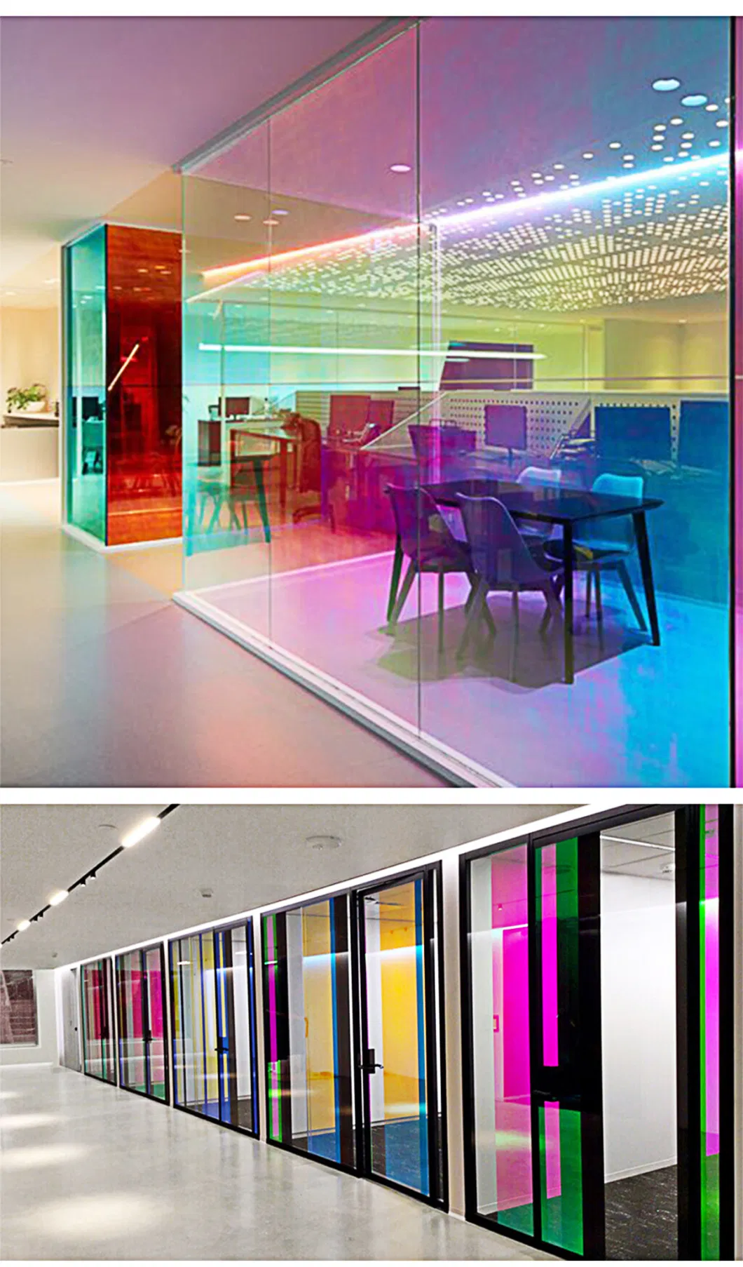 1.38*30m Wholesale Price Photochromic Dichroic Rainbow Decorative Colorful Tint Building Glass Film