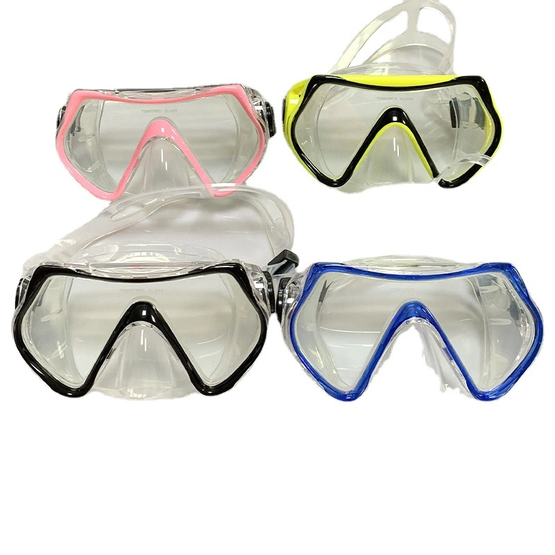 Silicone Diving Equipment Free Swimming Diving Anti Fog Anti Ultraviolet Toughened Glass Lens