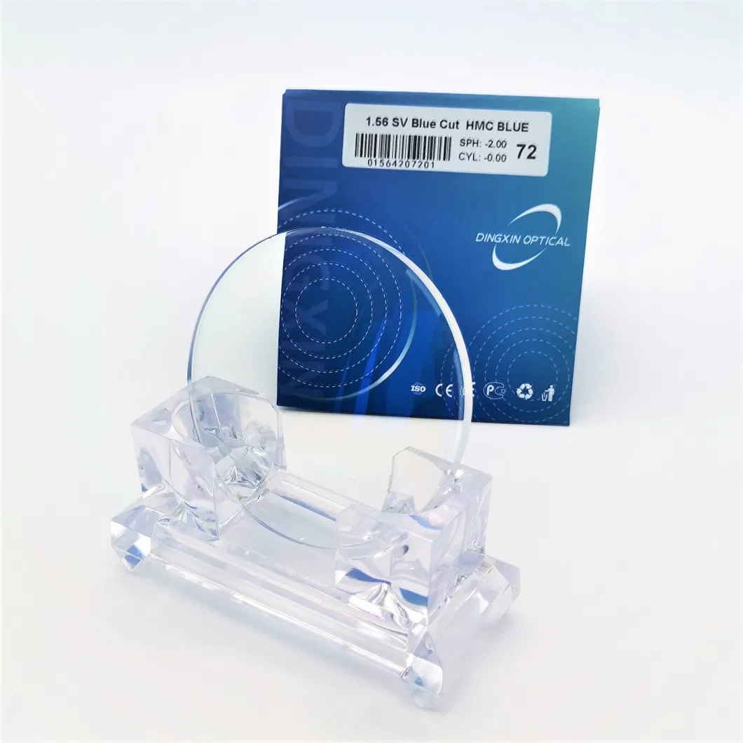 Lens Manufacturer 1.56 Blue Cut Blue Green Coating UV420 Plastic Hmc Shmc Lens Optical Lenses