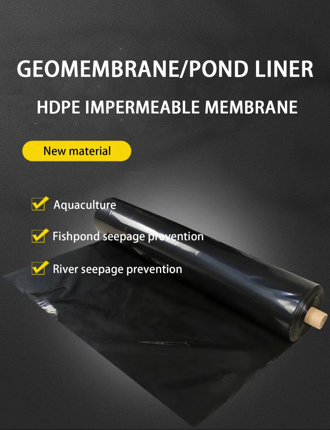 Geomembrane High Quality HDPE Geomembrane Applications Pond Lining Fish Farms Swimming Pools Global Hot Sell