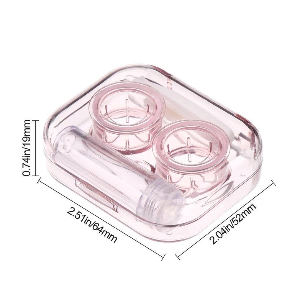 New Style Transparent Tweezers Suction Stick Container Set Portable Contact Lens Box for Women Travel Contact Lenses Case