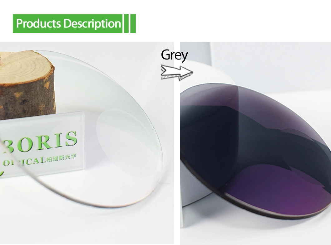 1.56 Photochromic Grey Round Top Hmc Optical Lens