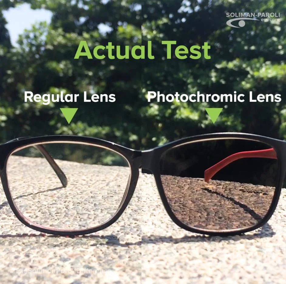 1.56 Blue Cut Photochromic Lens Hmc Optical Lenses for Sale Ar Coating Blue Block Lenses