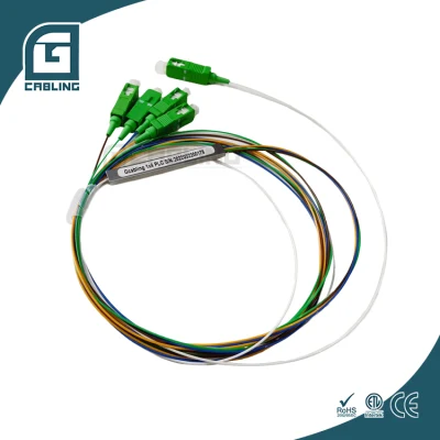 Fiber Optic Cable Splitter PLC FTTH ABS Box Type 2*8 Single Mode Sc/APC Connector