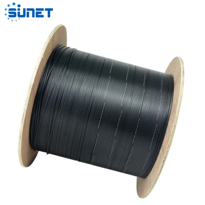  1 2 4 Core FTTH Indoor Outdoor Drop Cable Home 1km FRP Kfrp Outdoor Fiber Optic Cable