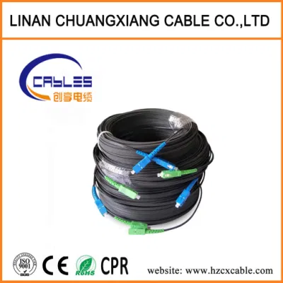 Drop Single Mode Drop 4 / 2 / 1 Core Fiber Optical Cable Patch Cord FC/Sc Connetcor