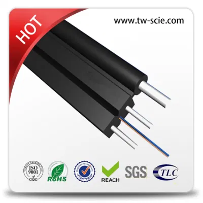Indoor FTTH Drop Wire Cable 1 Core Bow Type Optical Fiber Cables