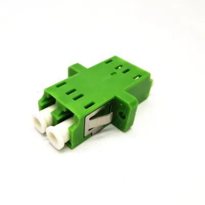 LC/APC Single Mode Duplex Optical Fiber Adapter Coupler Coupling Optic Adapter Connector with Flange