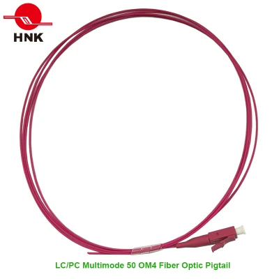 Multimode 50 Om4 LC PC PVC LSZH Fiber Optic Pigtail