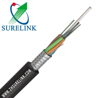Outdoor 12 24 48 96 144 Core G652D Singlemode Armoured Fibre Cable Duct Underground GYTS GYTA Fiber Optic Cable Underground Cable