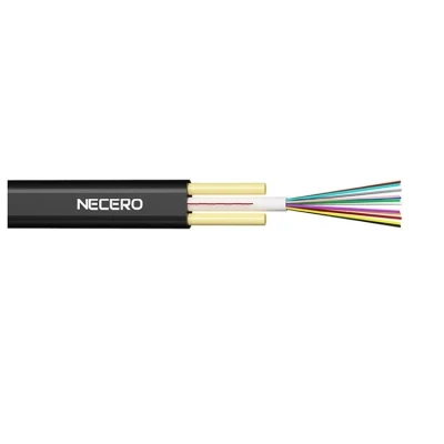 Flat FTTH 12 Core Fiber Optic Cable for Outdoor Use Applied in Fiber to The Home System