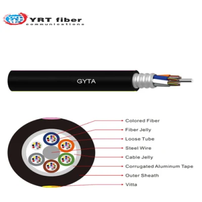 Outdoor National Standard GYTA 6-144 Core Non-Metallic Flame Retardant Multimode Optical Fiber