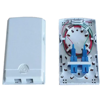 Waterproof IP45 Fiber Access Terminal Box 2 SC Ports Fiber Optic Wall Outlet for FTTH Solution