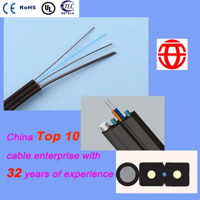 2 Core FTTH Self-Supporting Bow-Type Drop Cable Optical Fiber