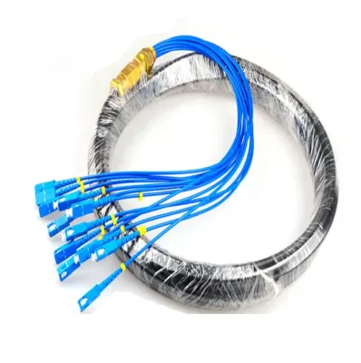 Outdoor Armoured Fiber Optic 4 Cores 6 Cores Tactical Optic Fiber Pre-Terminated Waterproof Pigtail Cable