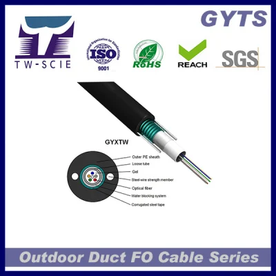 Unitube Steel Tape Armored Single Mode Communication Fiber Optic Cable (GYXTW)