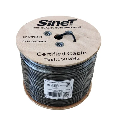 Outdoor CAT6 Ethernet Cable - Premium Quality, Solid Bare Copper, 305m/Roll