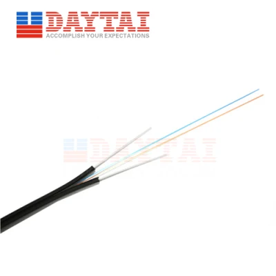 1 2 4 Core Fiber Optic Indoor/Outdoor Flat FTTH Drop Cable