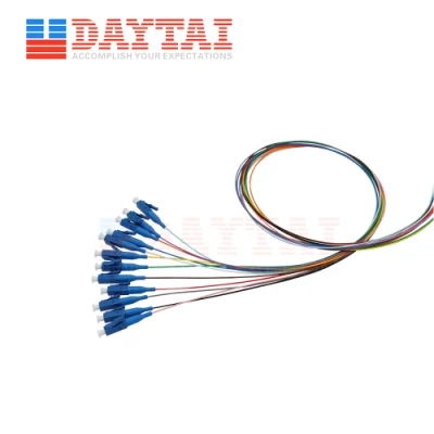 12 Standard Color Single Mode LC APC Fiber Optic Patch Cord or Pigtail