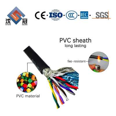 Shenguan RoHS PVC 2 Core Shielded Wire Speaker Flexible Signal Cable with Audio Connector Speakon Type Computer Patch Cable and Fiber Optic Cables Low Voltage