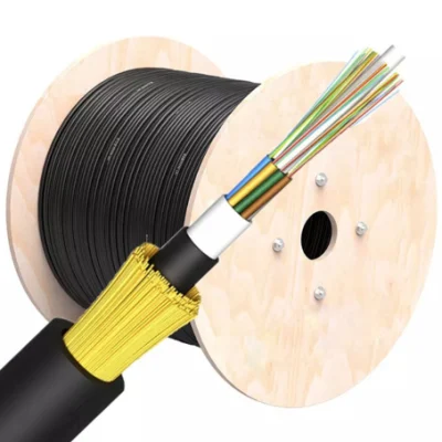 All Dielectric Self Supporting 12 24 48 96 144 Core Double Jacket Optical Fiber Cable ADSS 4km Per Drum