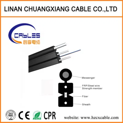 Optical Fiber Bow Type 4 Cores Ribbon Drop for FTTH Communication Wire