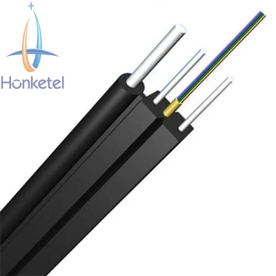 FTTH Indoor Outdoor 2 Core Self-Support Steel Wire Type Fiber Optic Cable Single Mode Drop Cable (GJYXFCH)